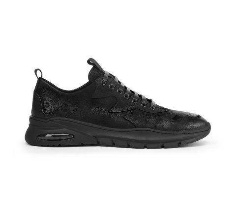 Herren-Sneaker aus Leder mit flexibler Sohle, schwarz, 93-M-901-1-42, Bild 1