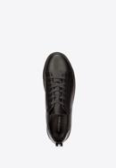 Herren-Sneaker aus Leder mit lackiertem Einsatz, schwarz, 93-M-502-0-44, Bild 4