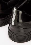 Herren-Sneaker aus Leder mit lackiertem Einsatz, schwarz, 93-M-502-0-44, Bild 8