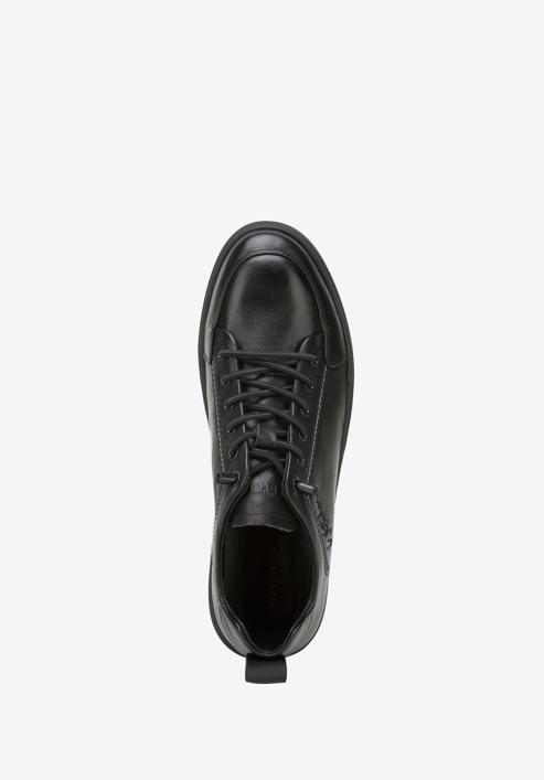 Herren-Sneakers aus Leder mit Stickerei, schwarz, 94-M-951-1-40, Bild 5