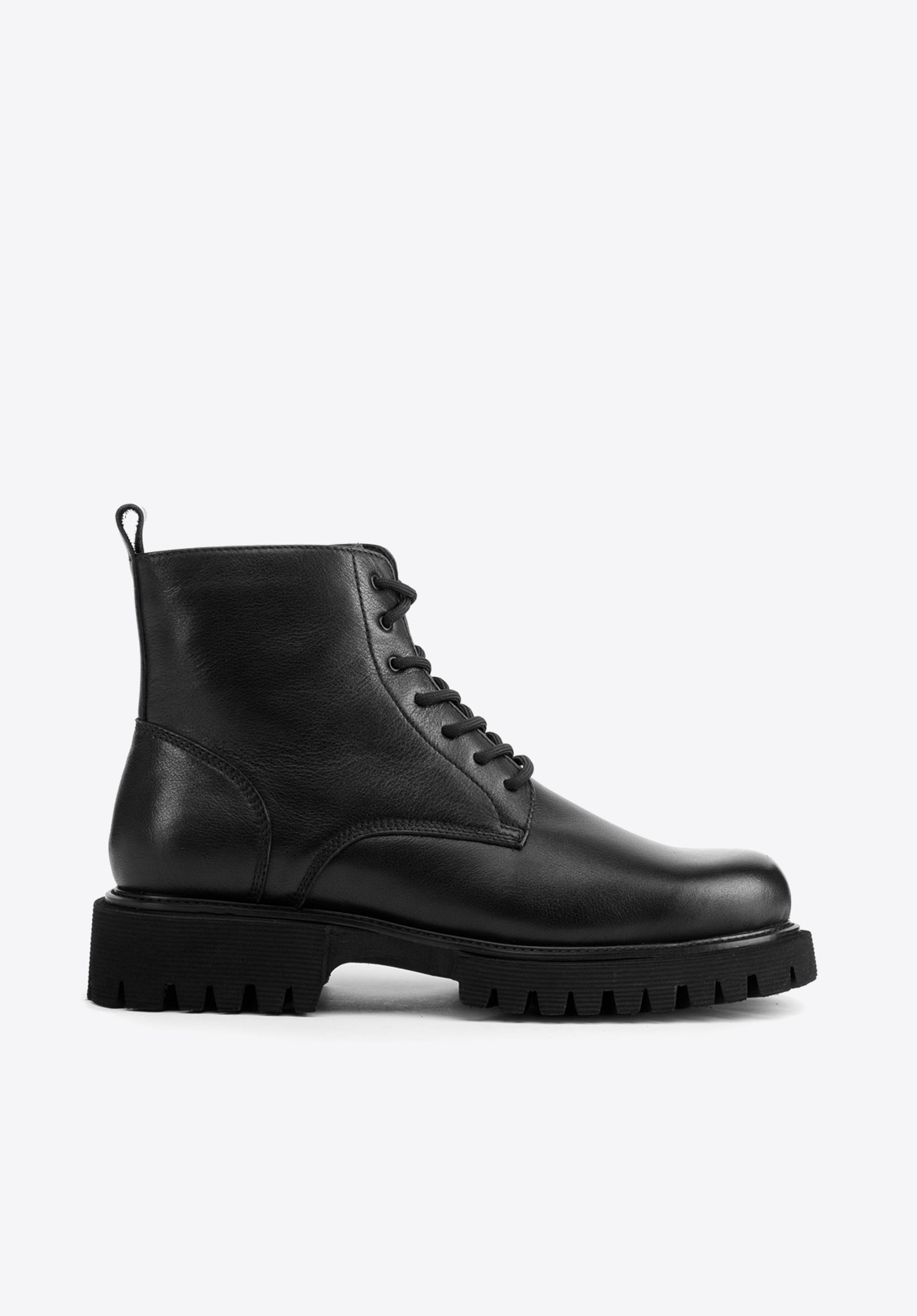 Herren-Springerstiefel aus Leder mit dicker Sohle, schwarz, 93-M-906-1-39, Bild 1