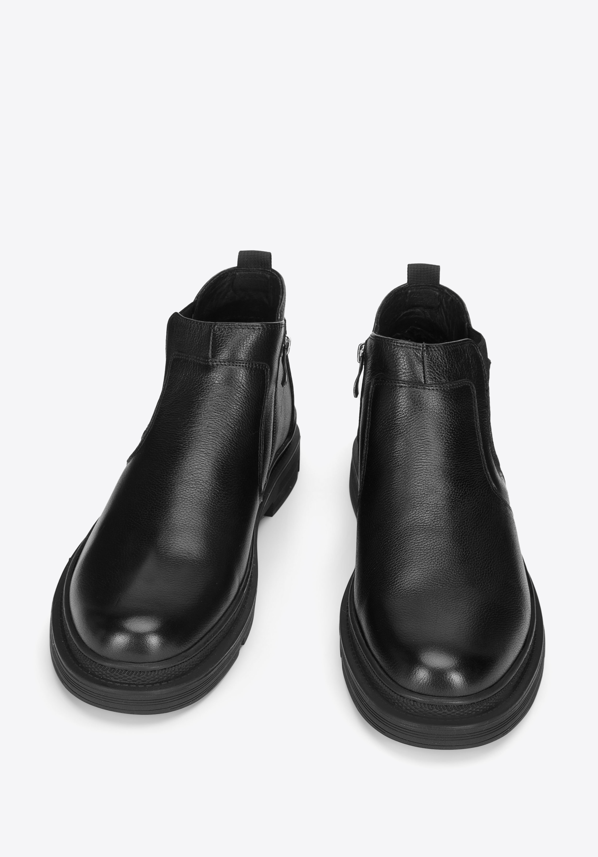 Herren-Stiefelette aus Leder mit Reißverschluss, schwarz, 93-M-920-1-41, Bild 1