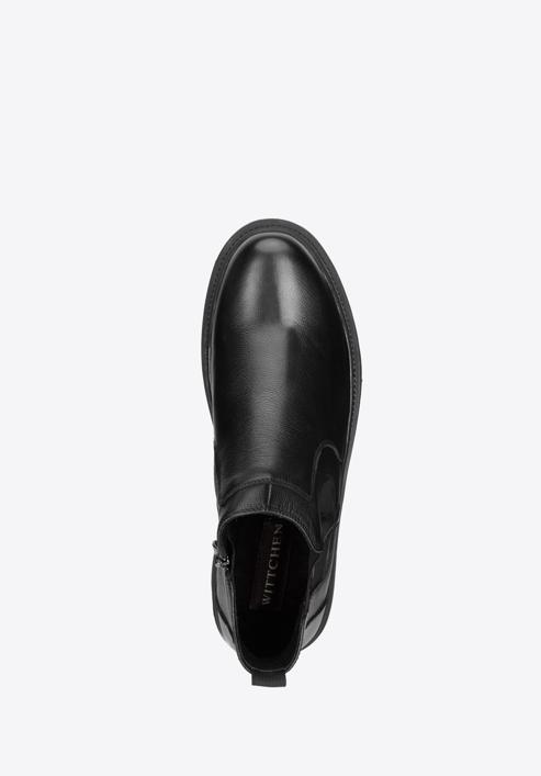 Herren-Stiefelette aus Leder mit Reißverschluss, schwarz, 93-M-920-1-41, Bild 5