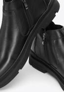 Herren-Stiefelette aus Leder mit Reißverschluss, schwarz, 93-M-920-1-41, Bild 7