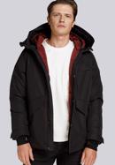 Herren-Winterjacke mit doppelter Kapuze, schwarz, 93-9D-453-9-S, Bild 4