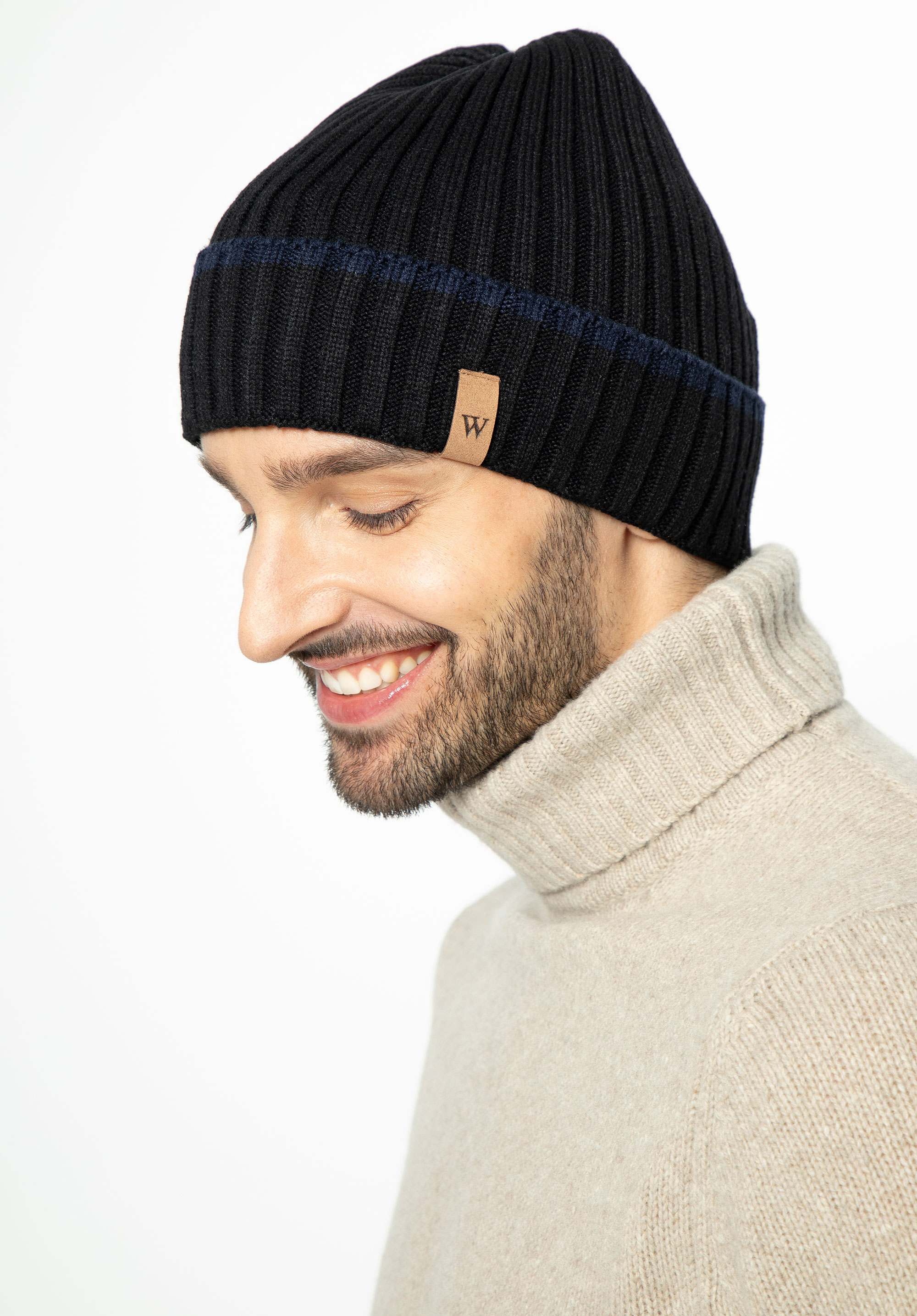 Herren-Wintermütze mit Logo, schwarz, 99-HF-011-17, Bild 1