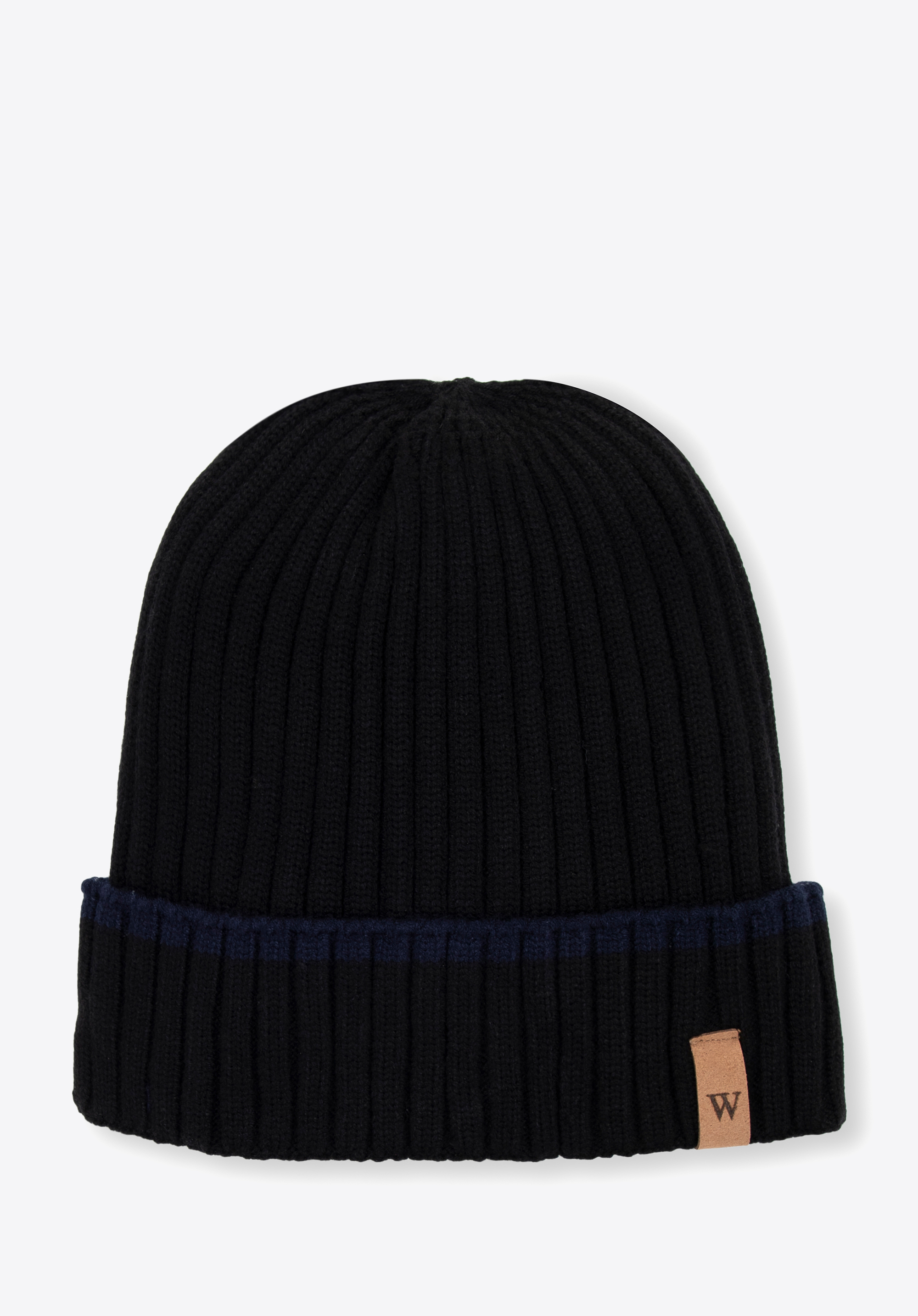 Herren-Wintermütze mit Logo, schwarz, 99-HF-011-17, Bild 1