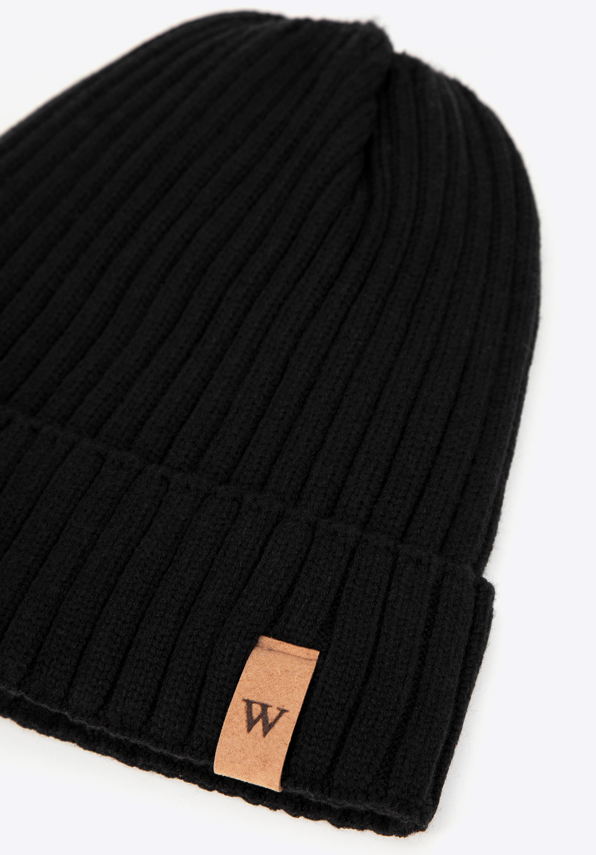 Herren-Wintermütze mit Logo, schwarz, 99-HF-011-1, Bild 1