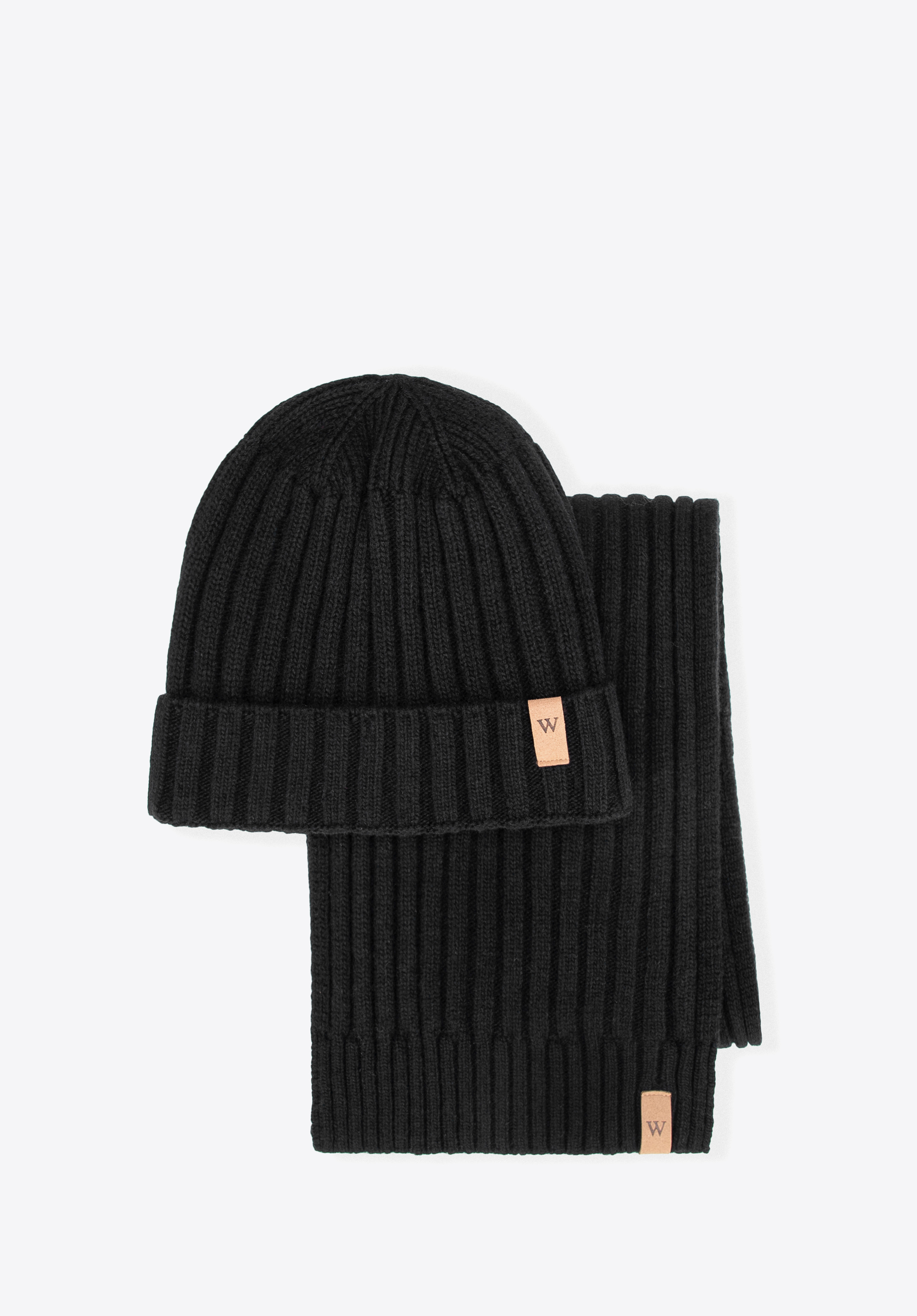 Herren-Winterset aus Wollmischung, schwarz, 101-SF-501-1, Bild 1
