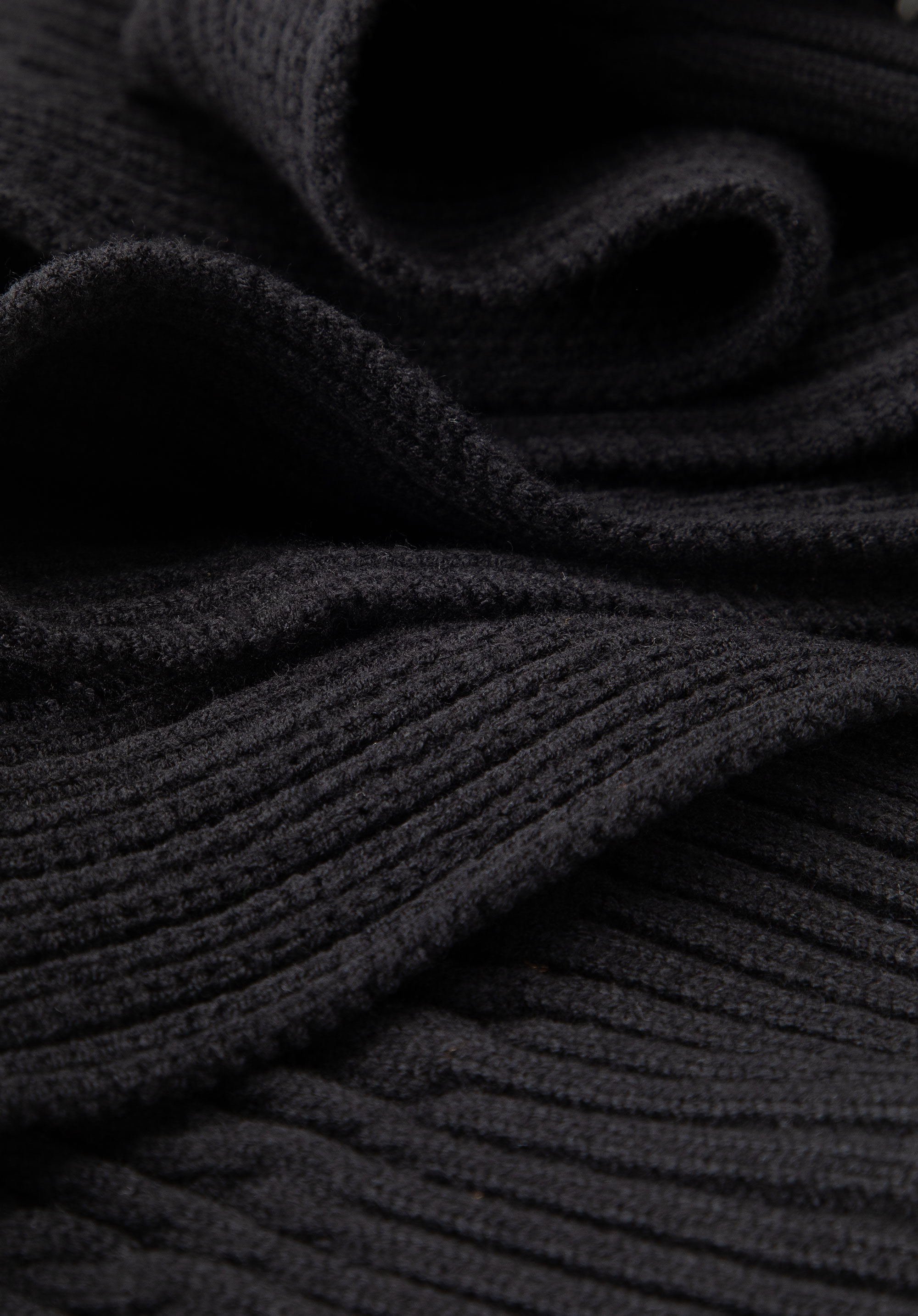 Herren-Zopfstrickschal, schwarz, 103-7F-004-1, Bild 1