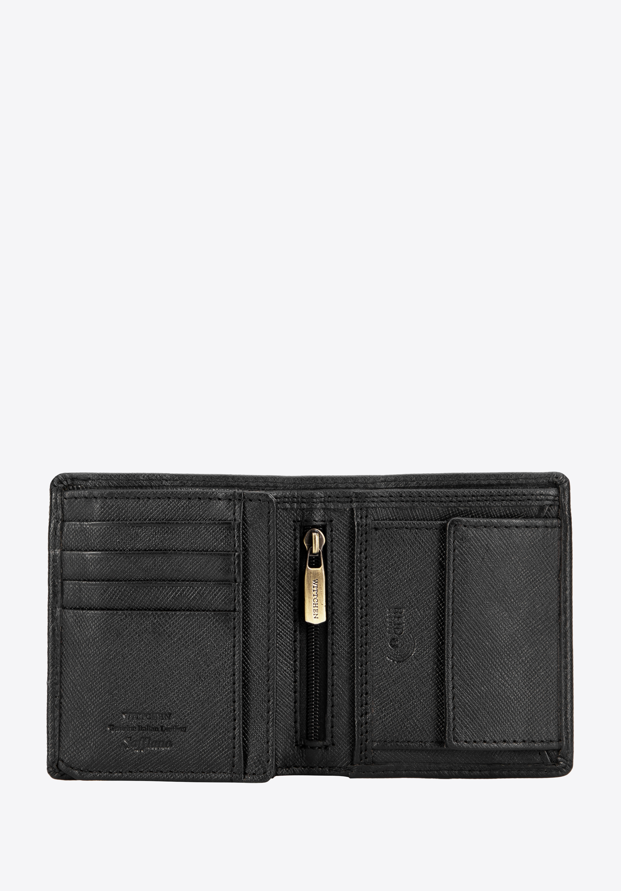 Herrengeldbörse aus Saffianleder, schwarz, 14-1S-041-L1E, Bild 1