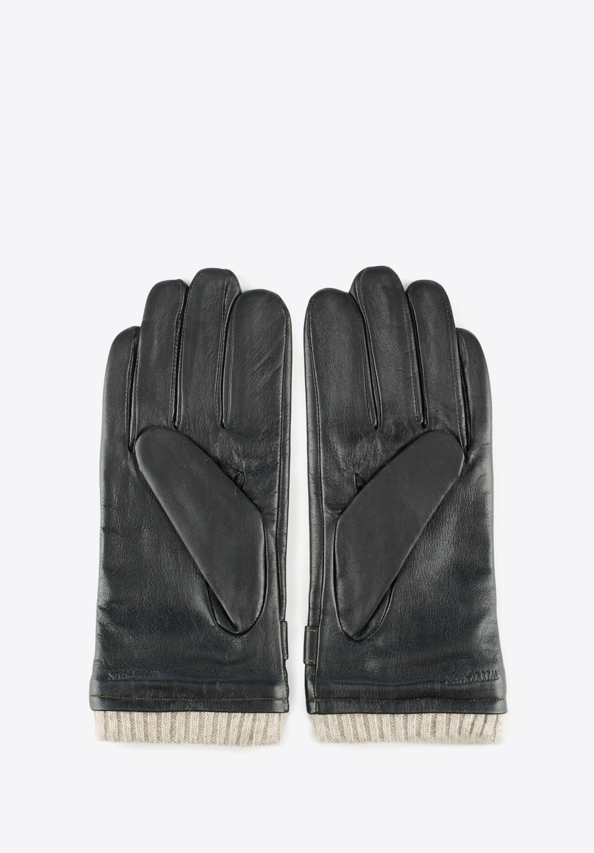 HERRENHANDSCHUHE, schwarz, 39-6-717-1-V, Bild 1