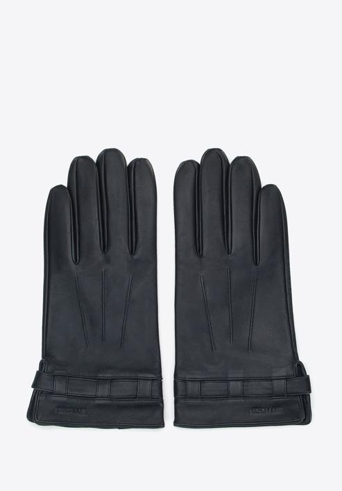 Herrenhandschuhe aus Leder mit Druckknopf, schwarz, 45-6A-016-1-XS, Bild 3