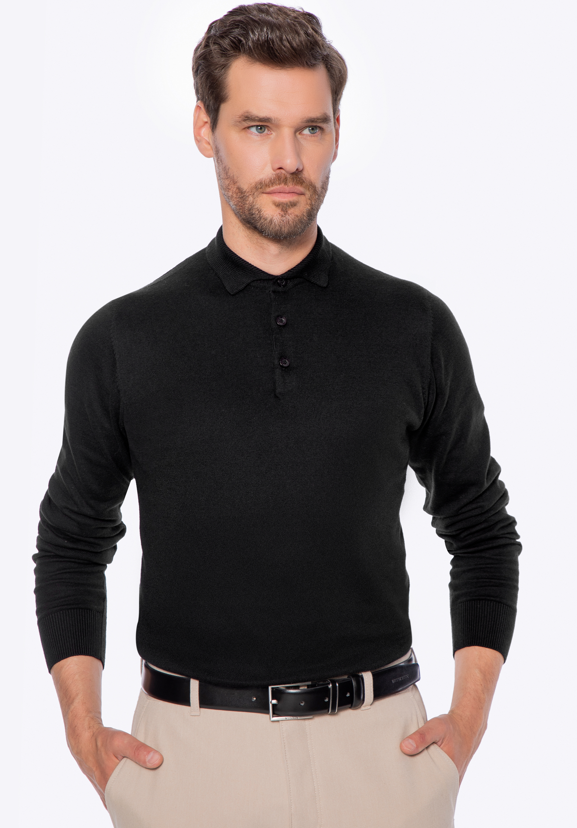 Herrenpullover aus Baumwoll-Kaschmir-Mix