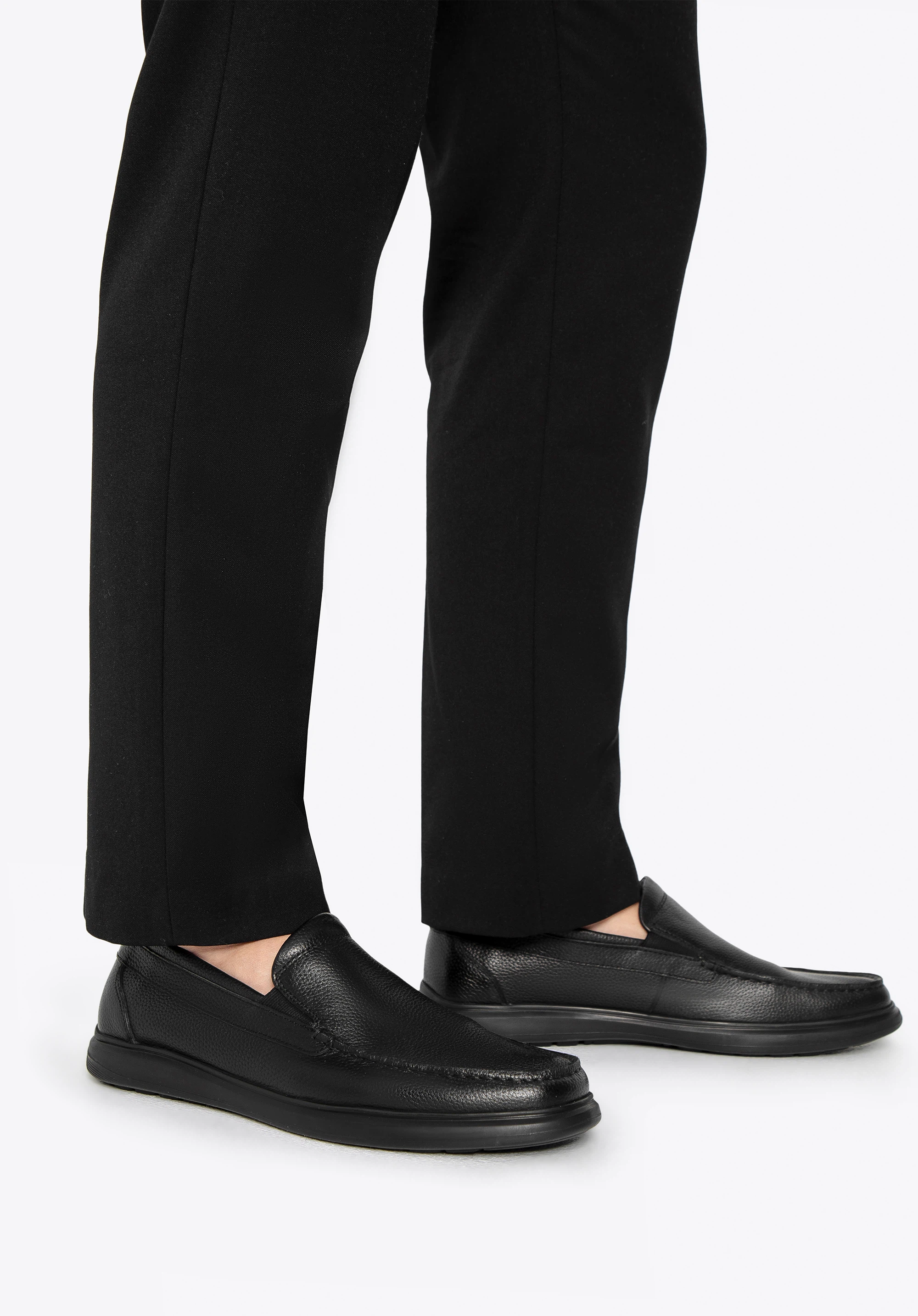 Herrenschuhe aus echtem Leder, schwarz, 100-M-506-1-39, Bild 1