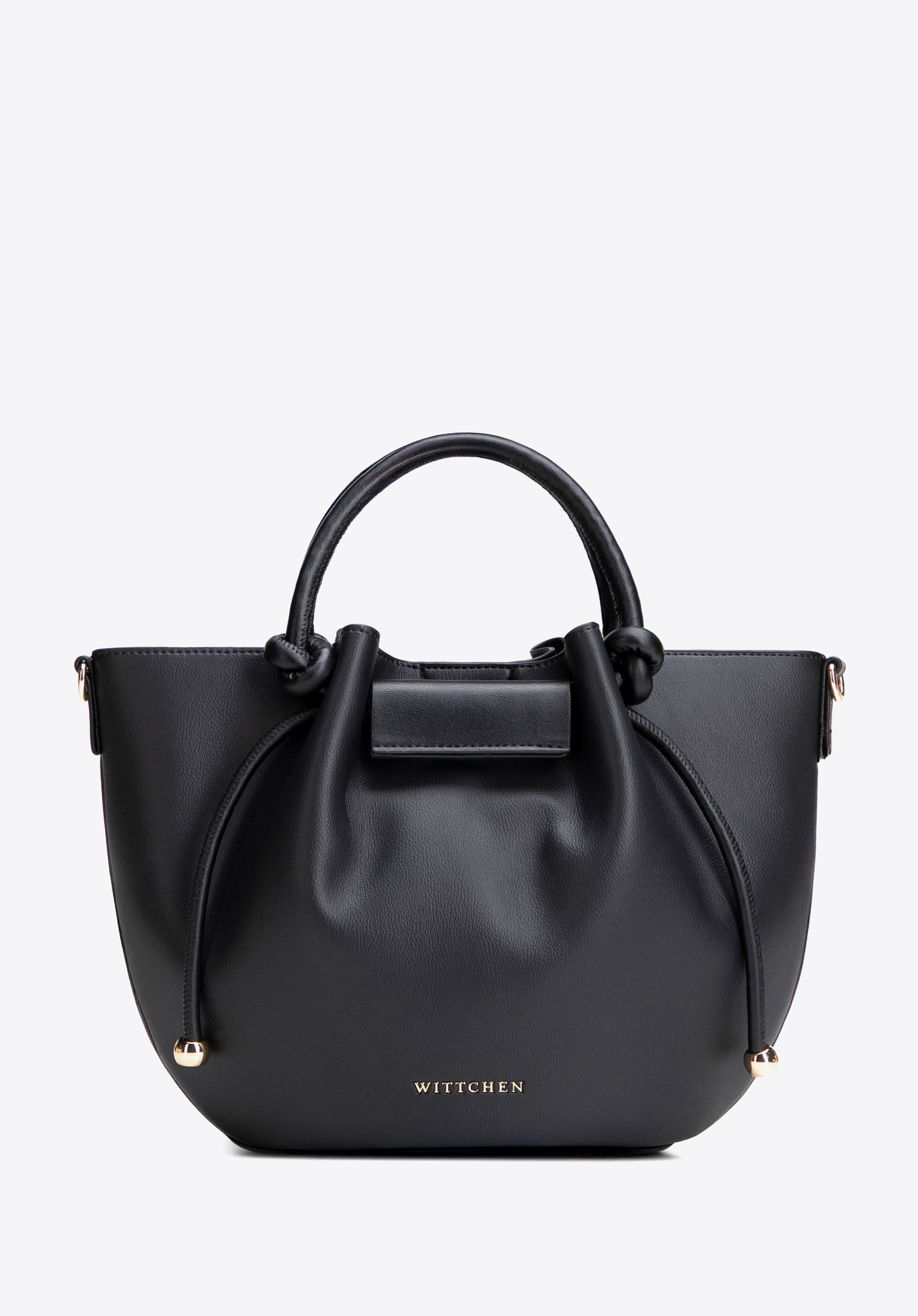 Hobo-Tasche für Damen aus Kunstleder, schwarz, 102-4Y-405-1, Bild 1