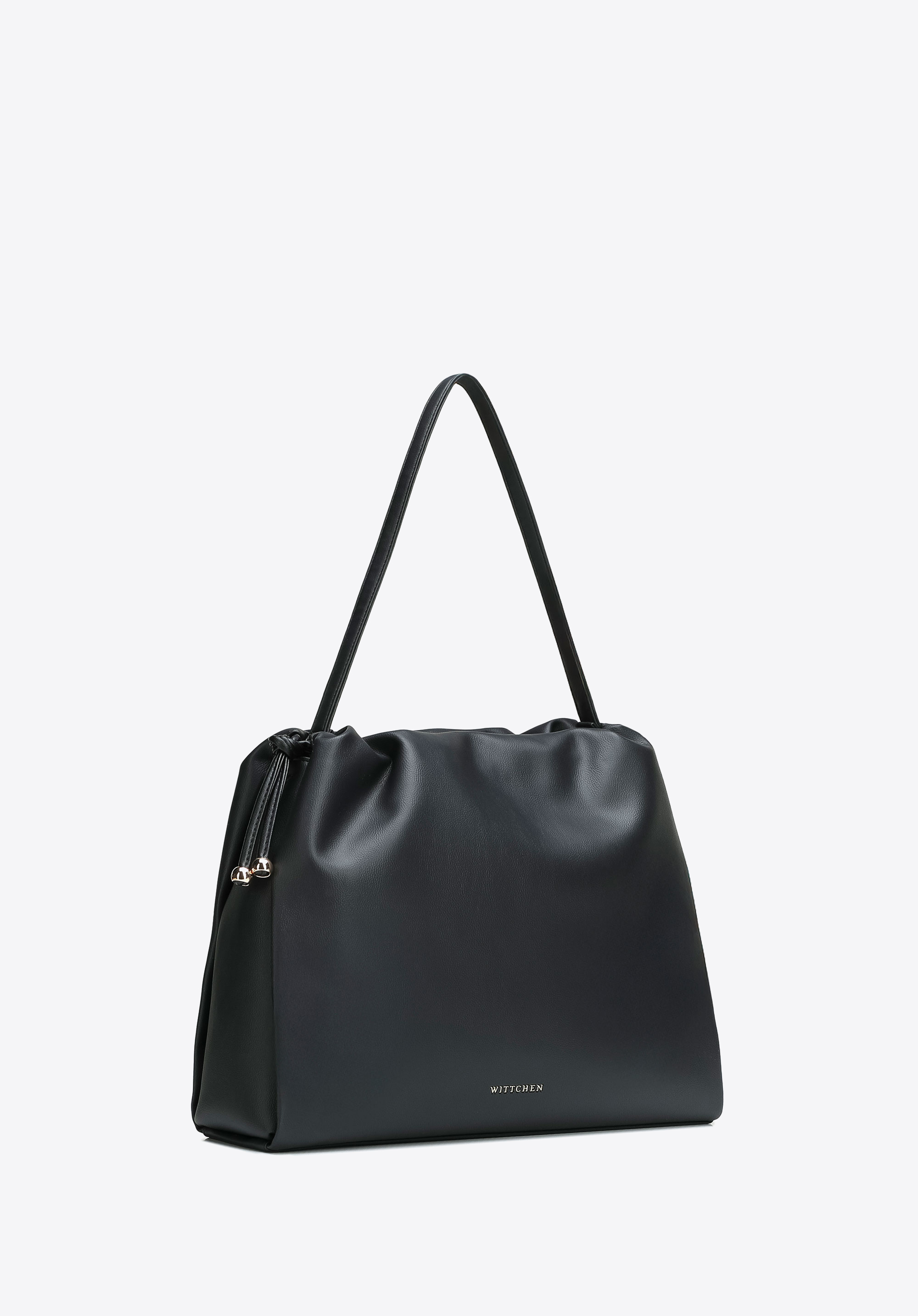 Hobo-Tasche für Damen aus Kunstleder, schwarz, 102-4Y-408-1, Bild 1