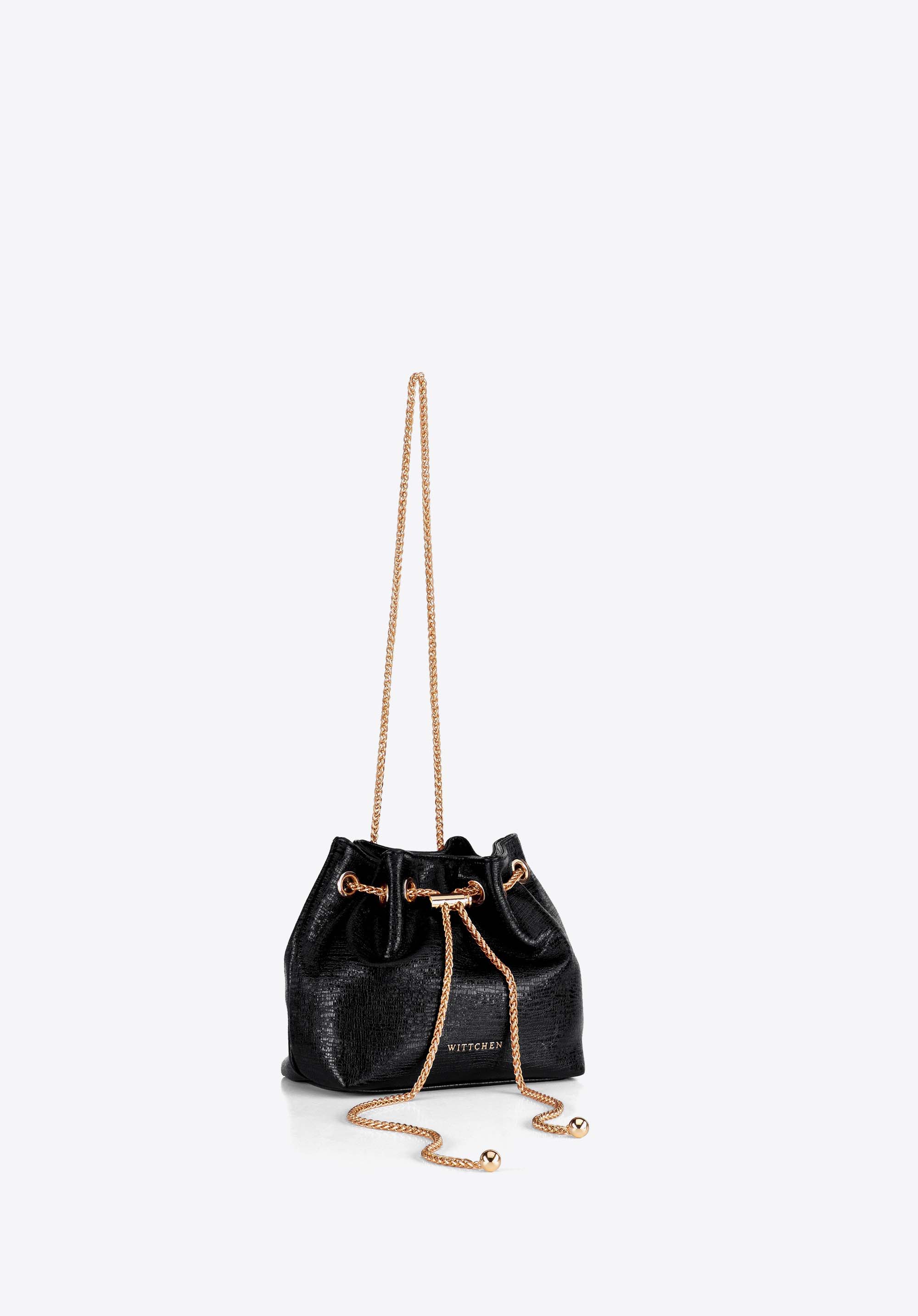 Hobo-Tasche für Damen mit Zierkette, schwarz, 104-4Y-502-1, Bild 1