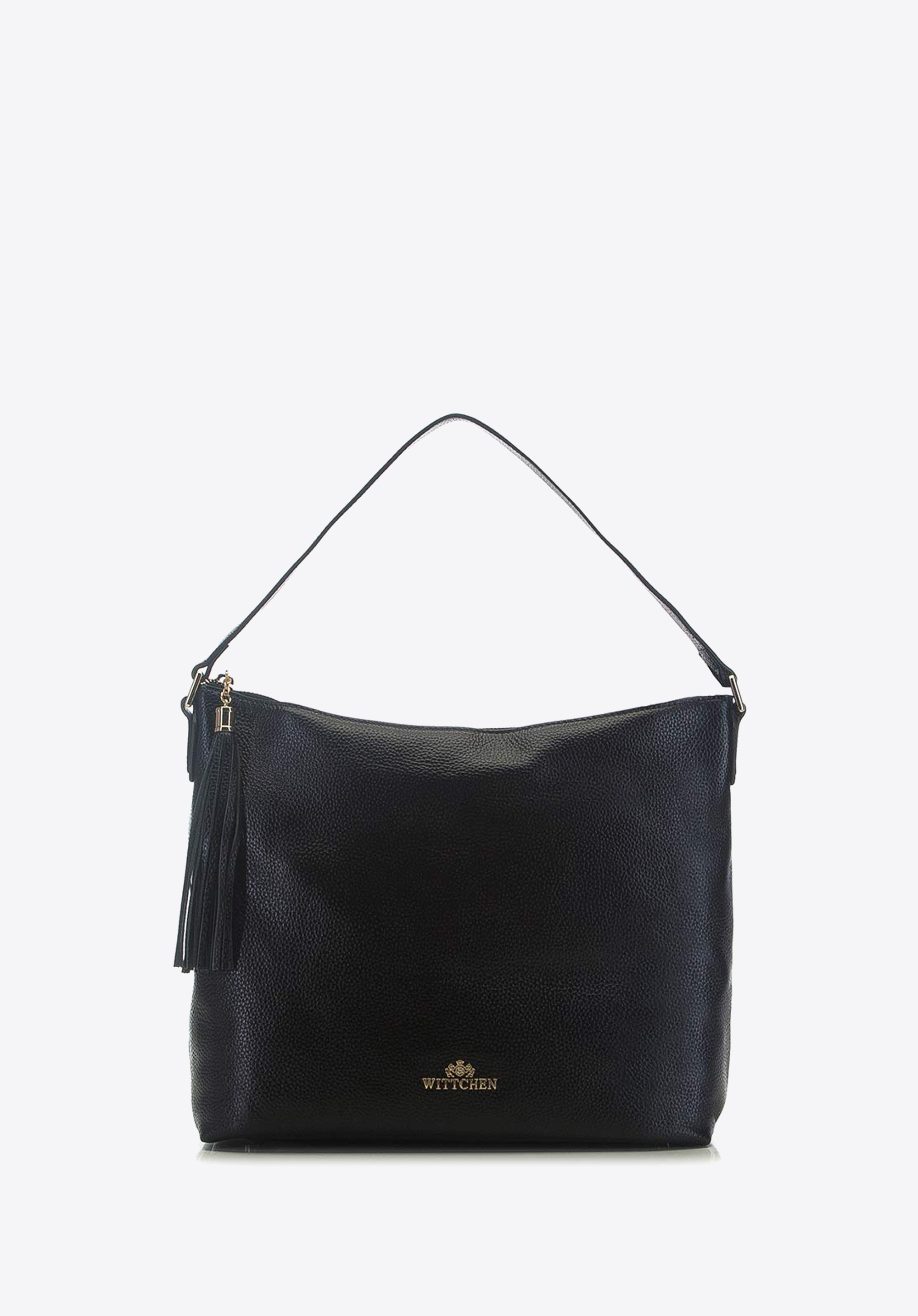 HOBO-TASCHE MIT DEKORATIVER QUASTE, schwarz, 91-4-706-1, Bild 1