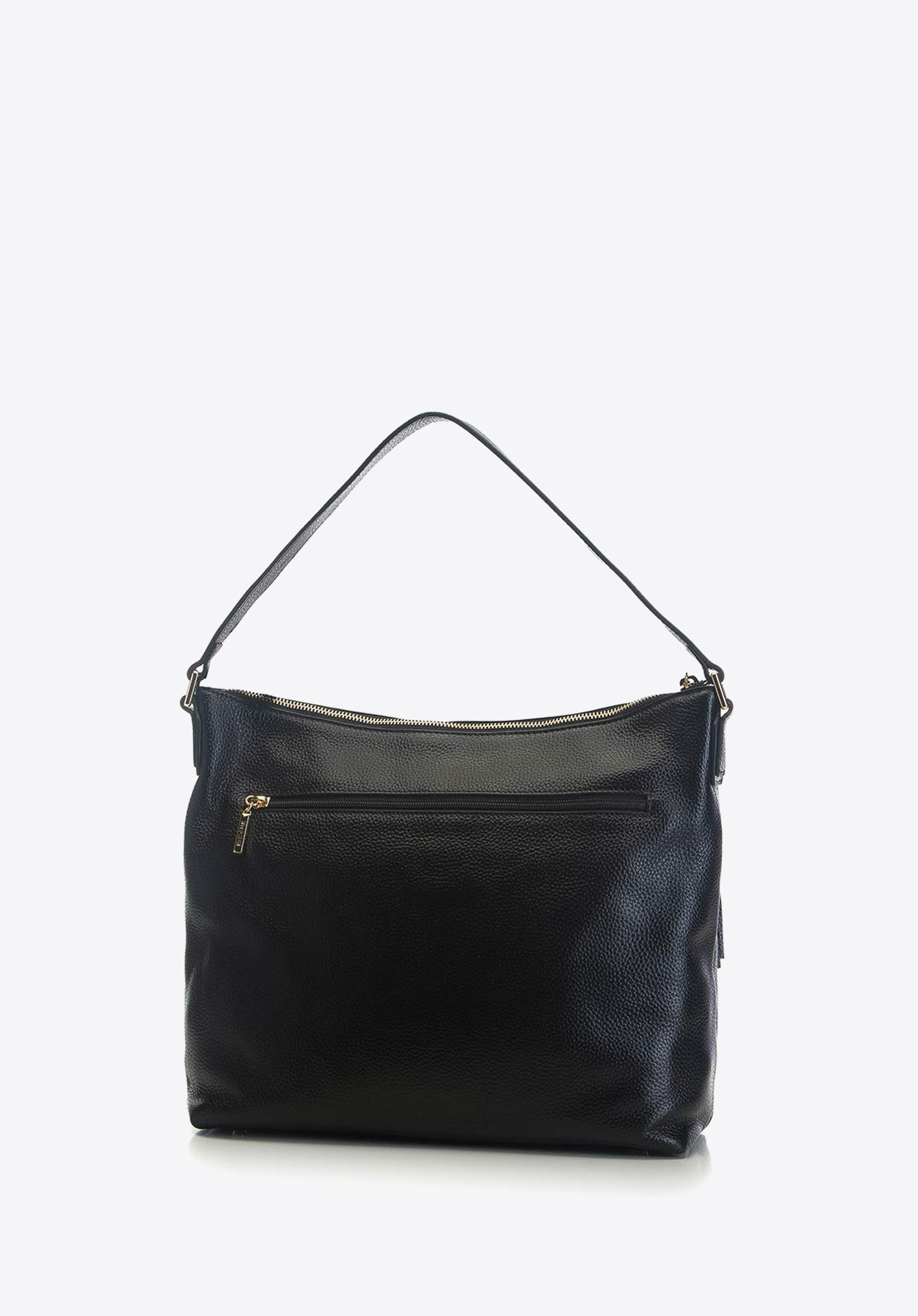 HOBO-TASCHE MIT DEKORATIVER QUASTE, schwarz, 91-4-706-1, Bild 1