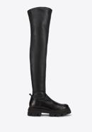 Hohe Damen-Stiefel aus Leder, schwarz, 95-D-803-1-36, Bild 1