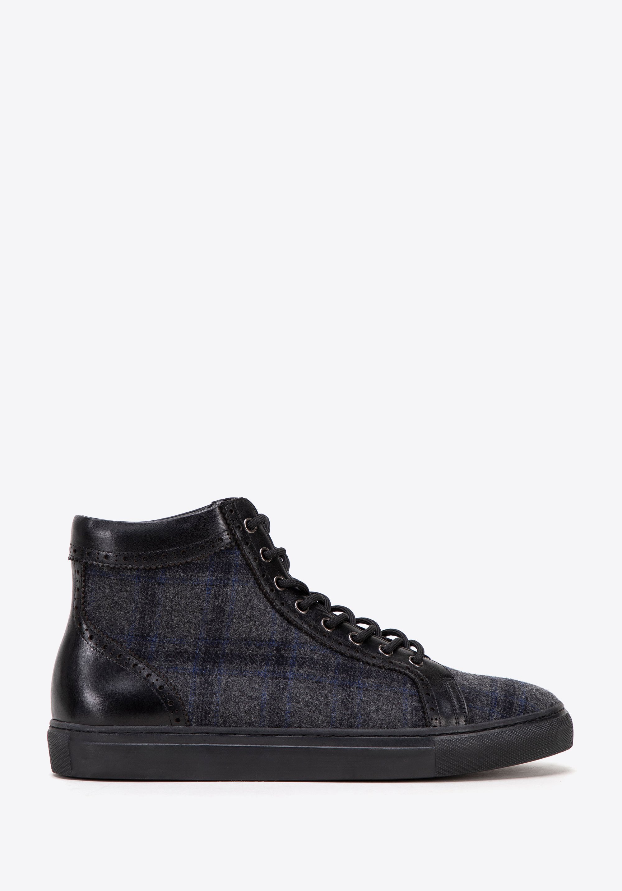 Hohe Sneaker aus Leder für Männer, schwarz, 99-M-517-1-42, Bild 1