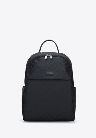 Jacquard-Rucksack für Damen, schwarz, 95-4-905-1, Bild 1