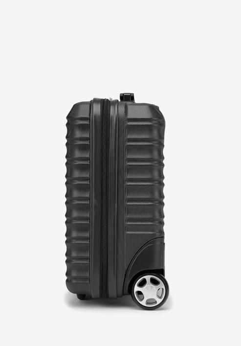 Kabinenkoffer aus ABS mit Rippen, schwarz, 56-3A-315-89, Bild 2