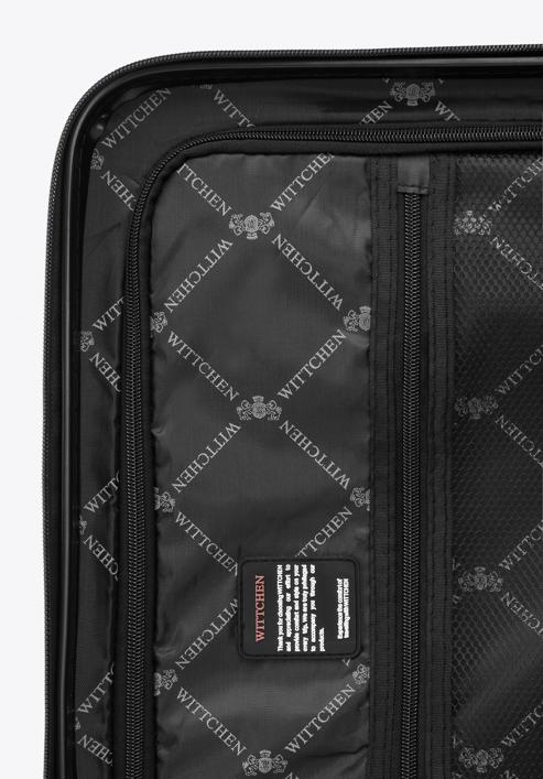 Kabinenkoffer aus Polypropylen mit glänzenden Riemen, schwarz, 56-3T-161-95, Bild 8