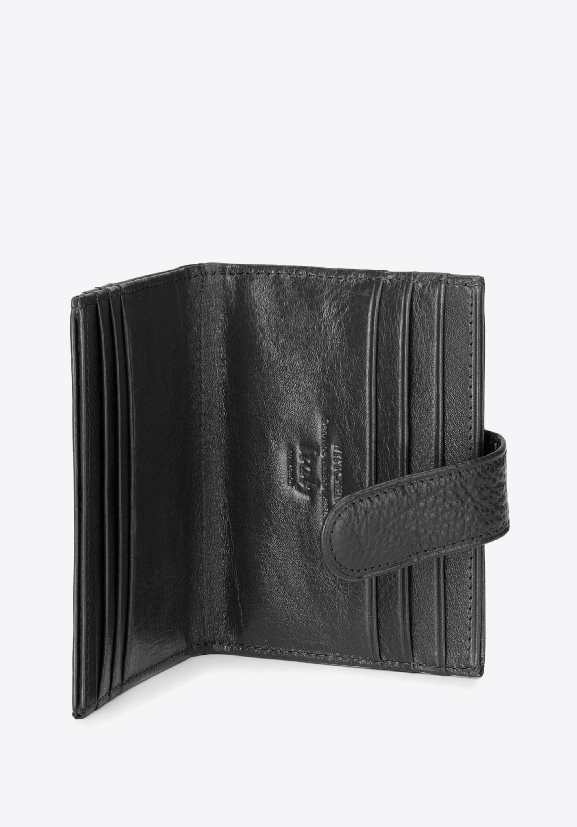 Kartenetui aus Leder mit Druckknopf