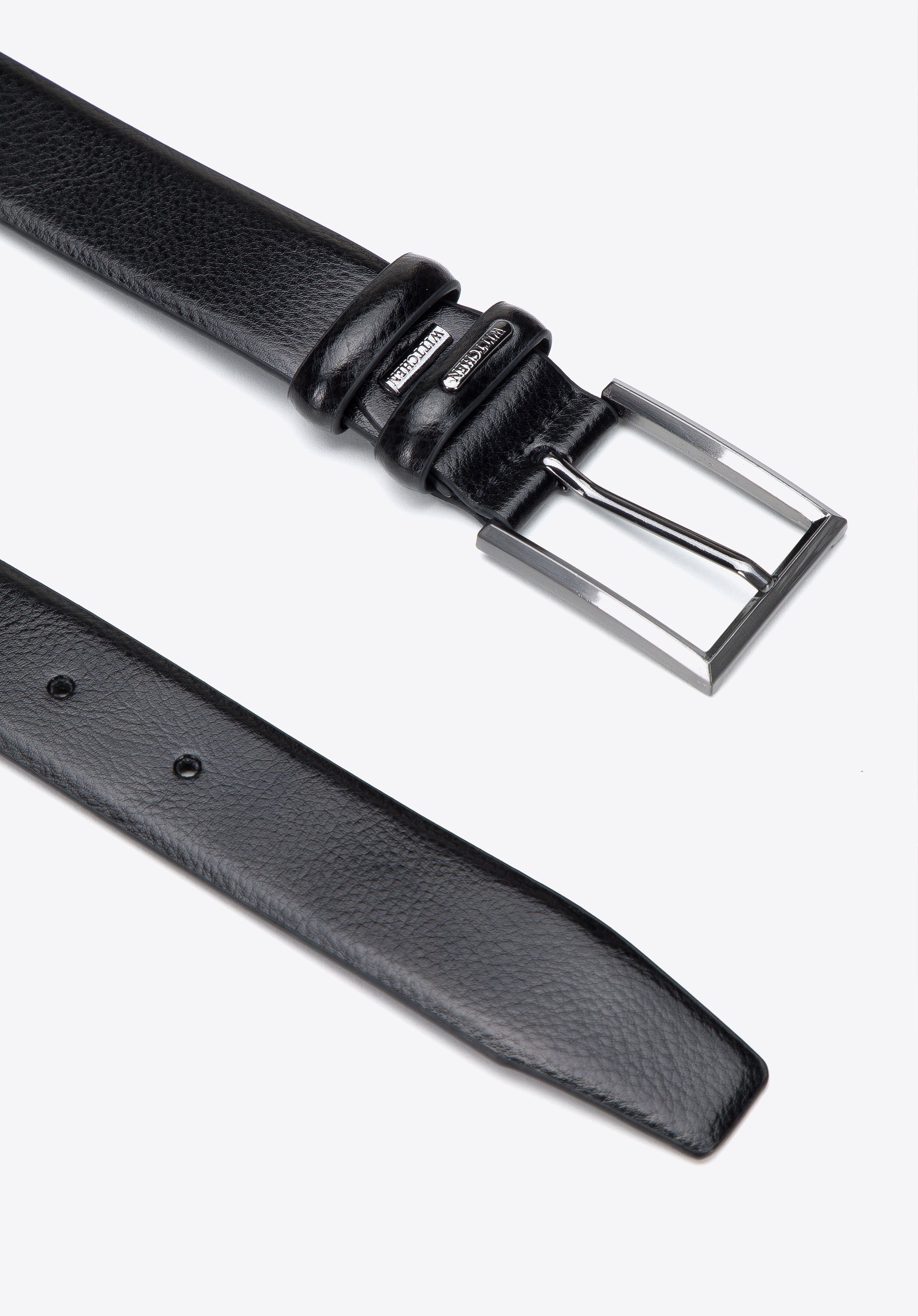 Klassicher Herrengürtel aus Leder, schwarz, 95-8M-912-1-90, Bild 1