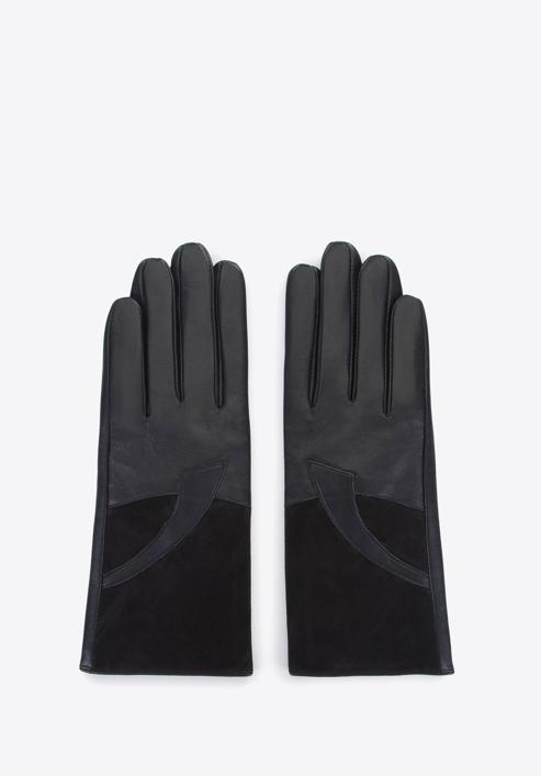 klassische Damen-Lederhandschuhe, schwarz, 39-6-647-1-X, Bild 3
