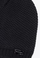 Klassische Damenmütze aus dichtem Gewebe, schwarz, 95-HF-006-N, Bild 2