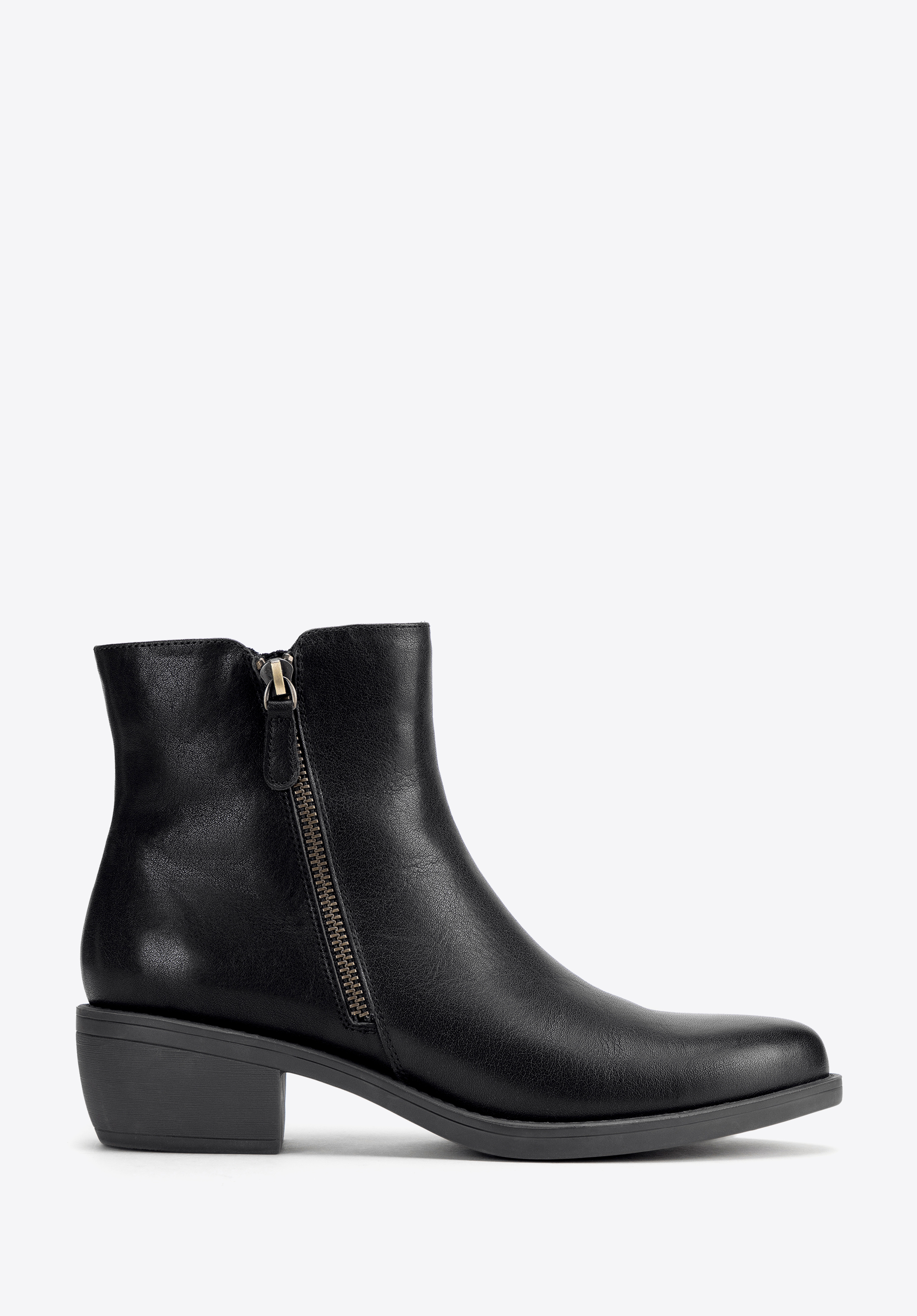 Klassische Damenstiefeletten aus Leder, schwarz, 99-D-967-1-35, Bild 1