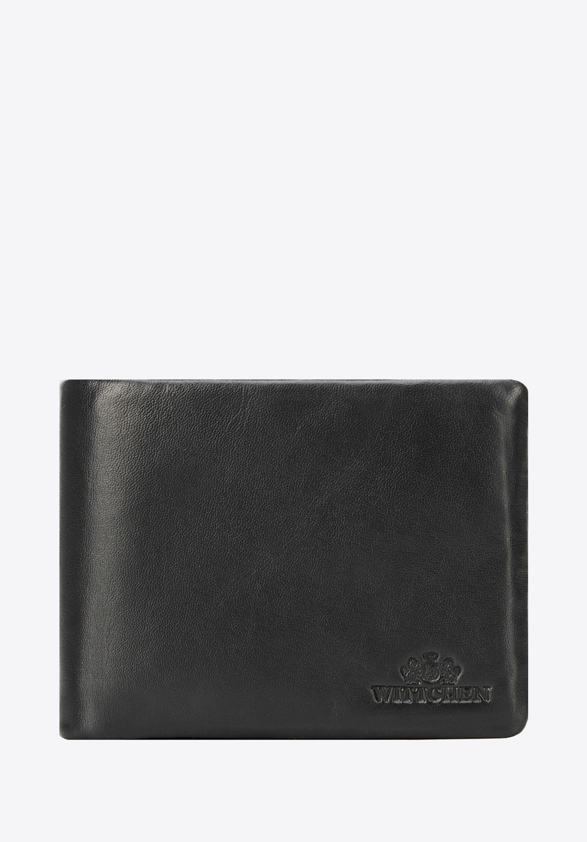 KLASSISCHE GELDBÖRSE AUS LEDER, schwarz, 21-1-443-1, Bild 1