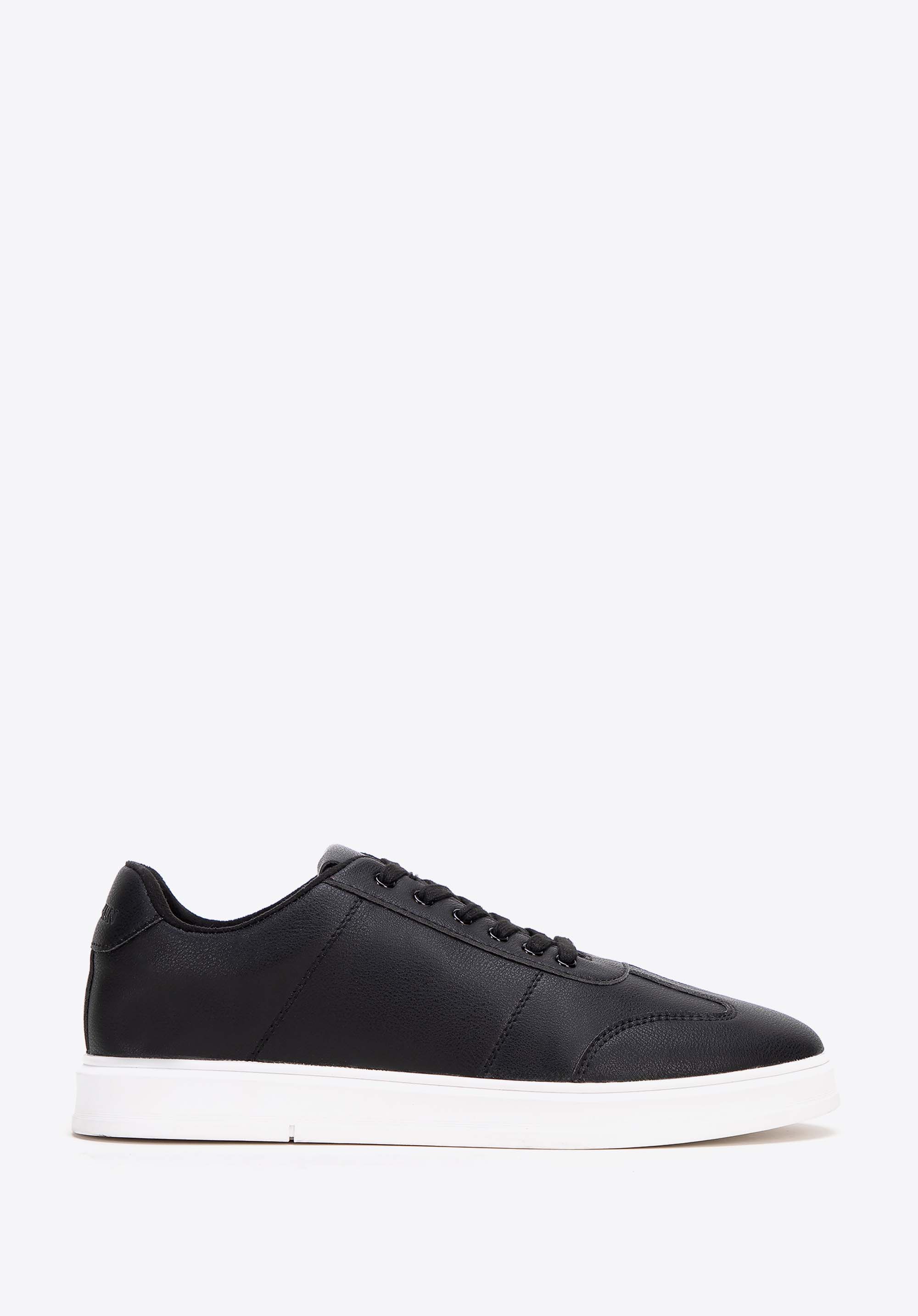 Klassische Herren Sneaker aus Kunstleder, schwarz, 99-M-713-1-40, Bild 1