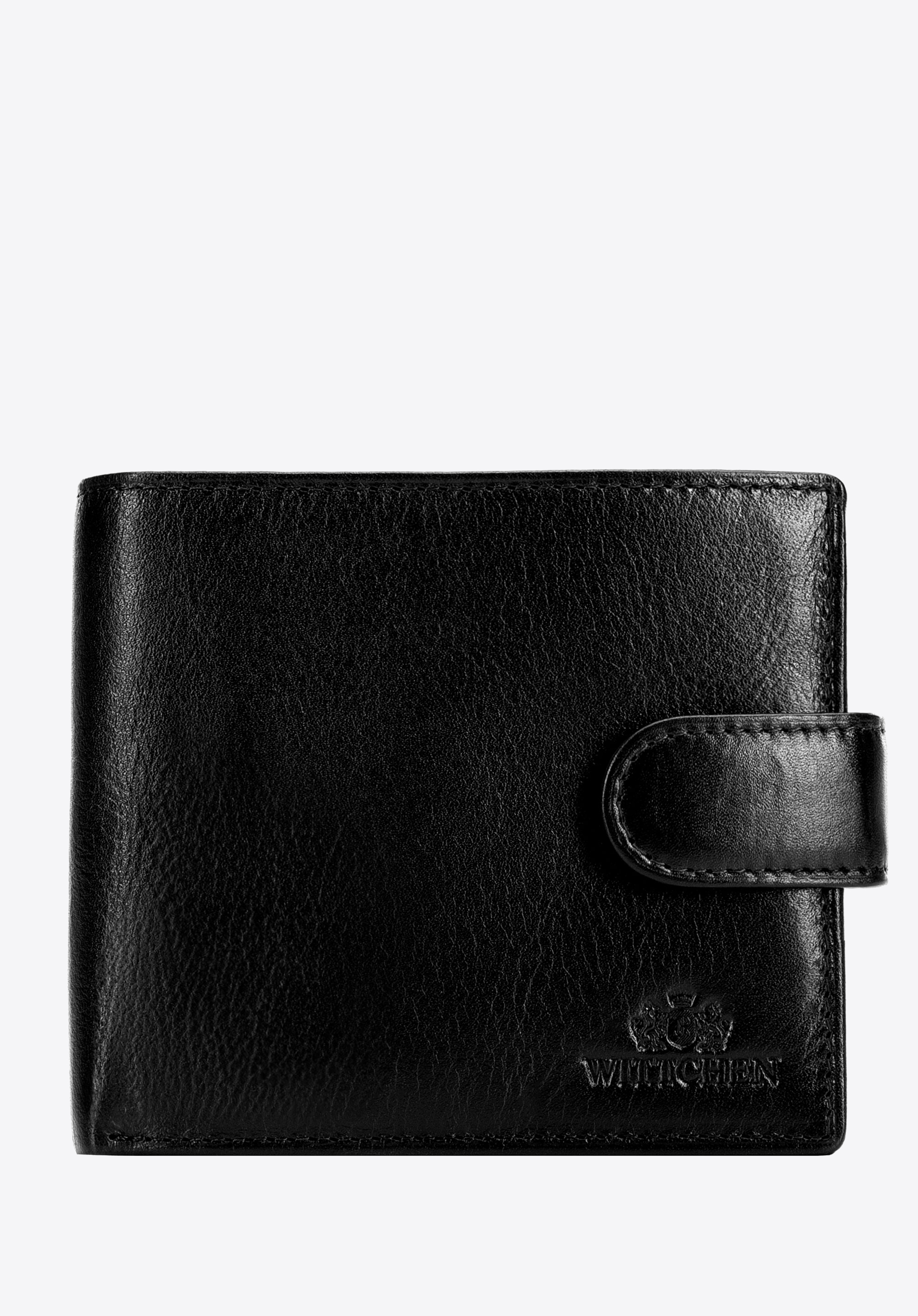 Klassische Herrenbrieftasche aus Leder mit Druckknopfverschluss, schwarz, 21-1-125-L10, Bild 1