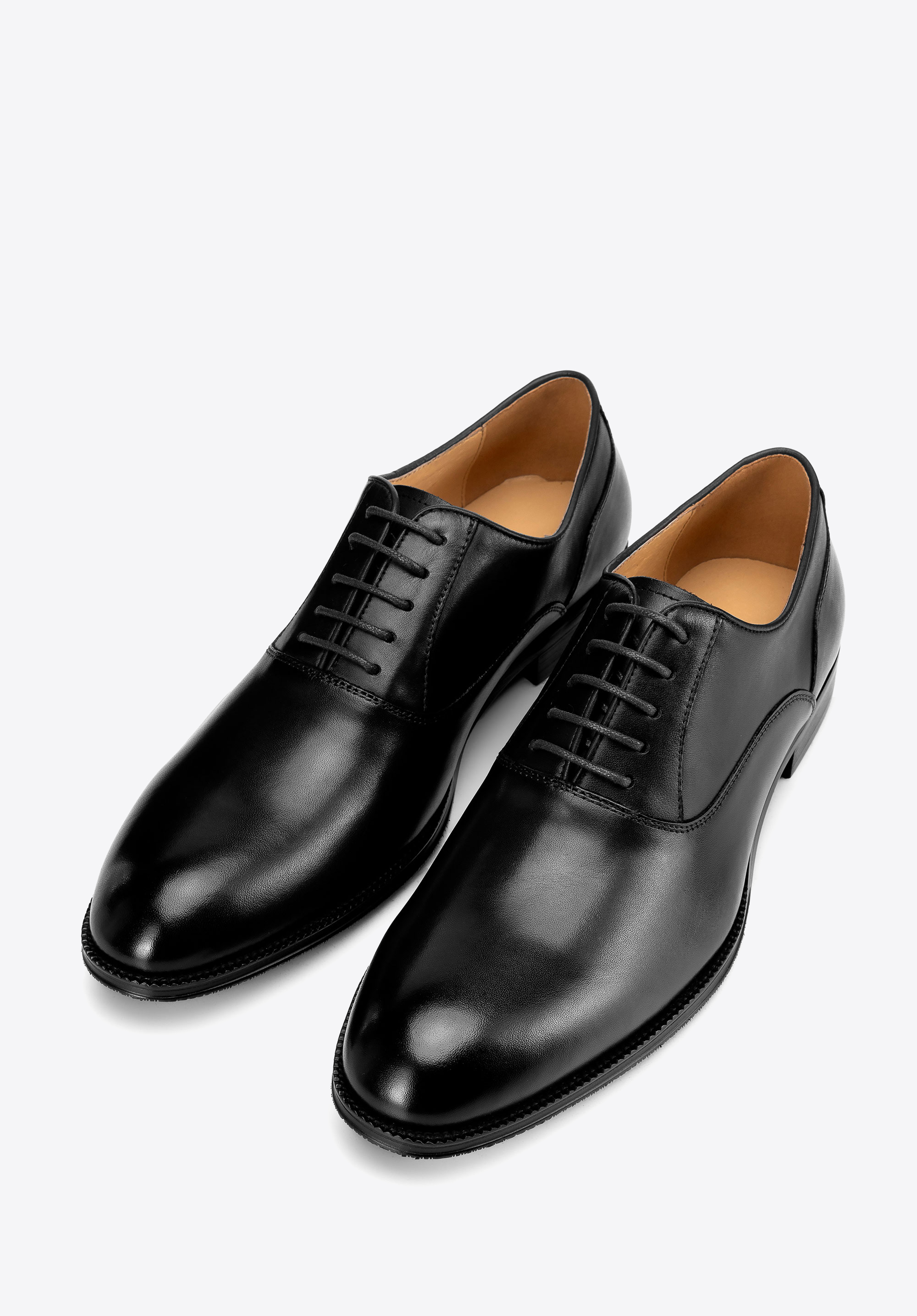 Klassische Herrenschuhe aus Leder, schwarz, 100-M-709-1-45, Bild 1