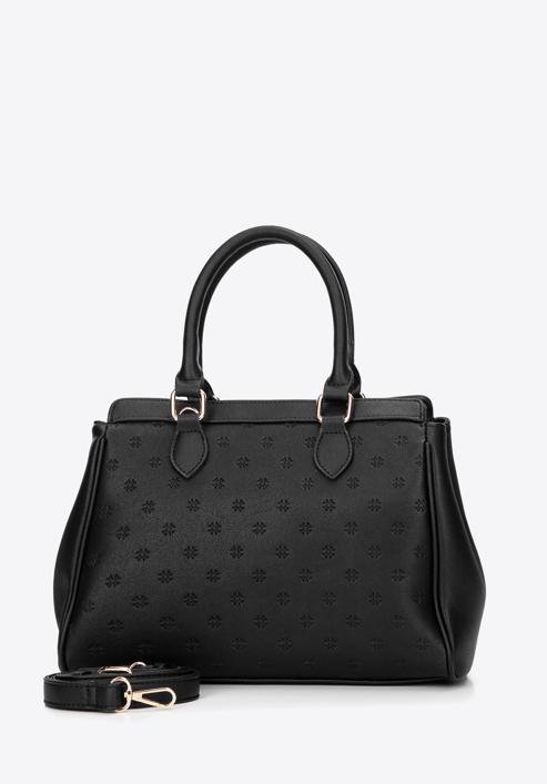 Klassische Köfferchen-Handtasche aus Leder, schwarz, 97-4Y-225-7, Bild 2