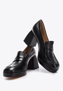 Klassische Plateau-Pumps aus Leder, schwarz, 96-D-507-1-39, Bild 7