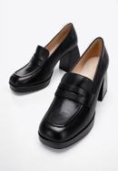 Klassische Plateau-Pumps aus Leder, schwarz, 96-D-507-6-39, Bild 9