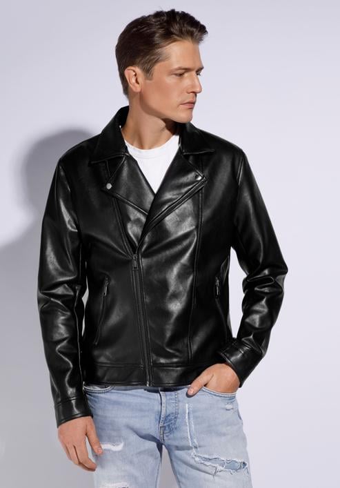 Klassische Ramones-Jacke aus Öko-Leder, schwarz, 95-9P-151-1-M, Bild 1