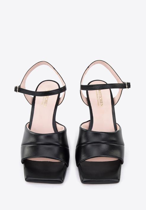Klassische Sandaletten für Damen aus Leder, schwarz, 96-D-302-5-40, Bild 2