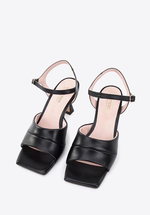 Klassische Sandaletten für Damen aus Leder, schwarz, 96-D-302-5-40, Bild 3