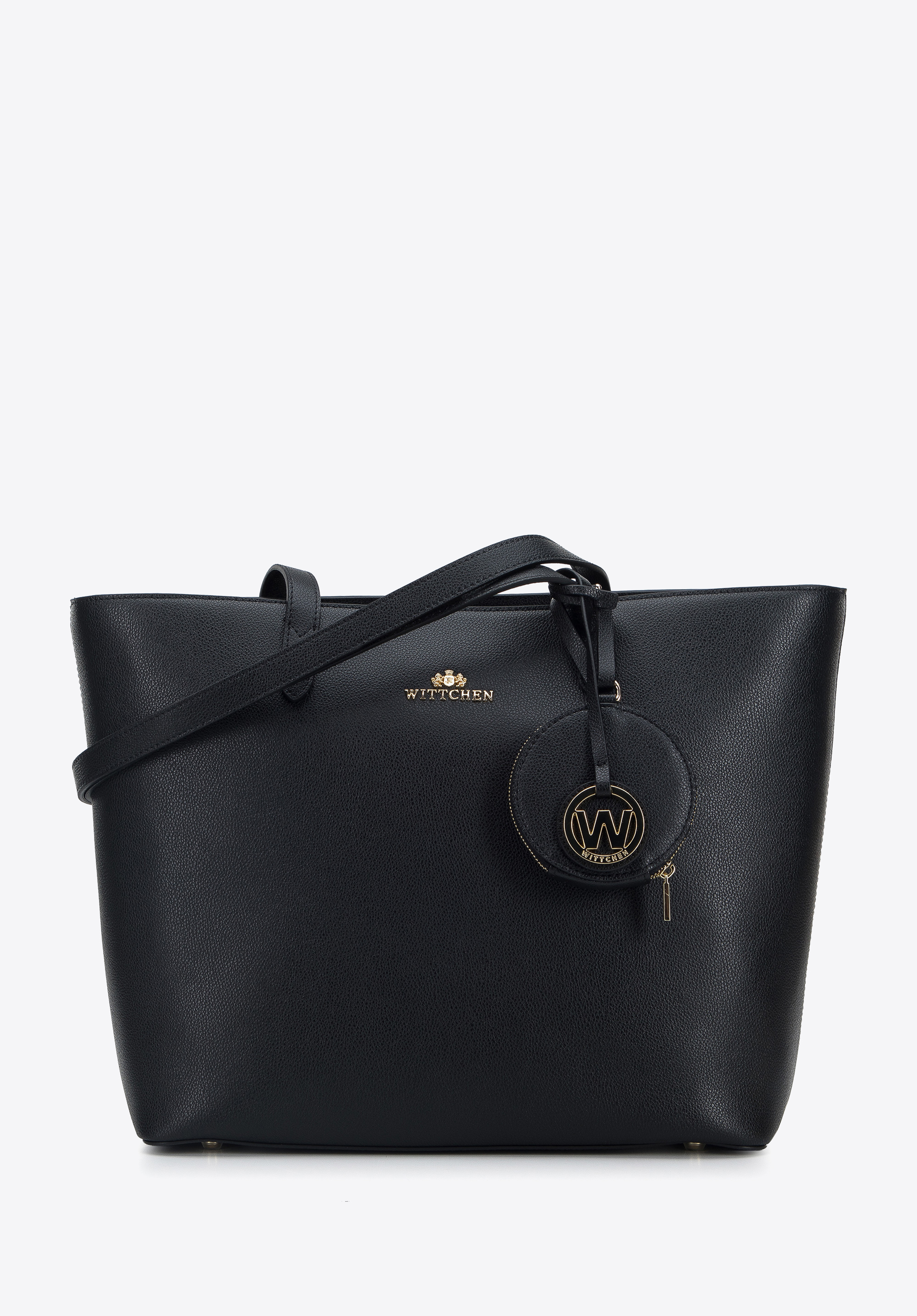 Klassische Shopper-Tasche aus Leder mit Etui und Schlüsselring