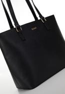 Klassische Shopper-Tasche aus Öko-Leder, schwarz, 98-4Y-213-1, Bild 5
