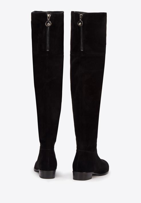 Klassische Stiefel aus Wildleder, schwarz, 93-D-966-1-36, Bild 4