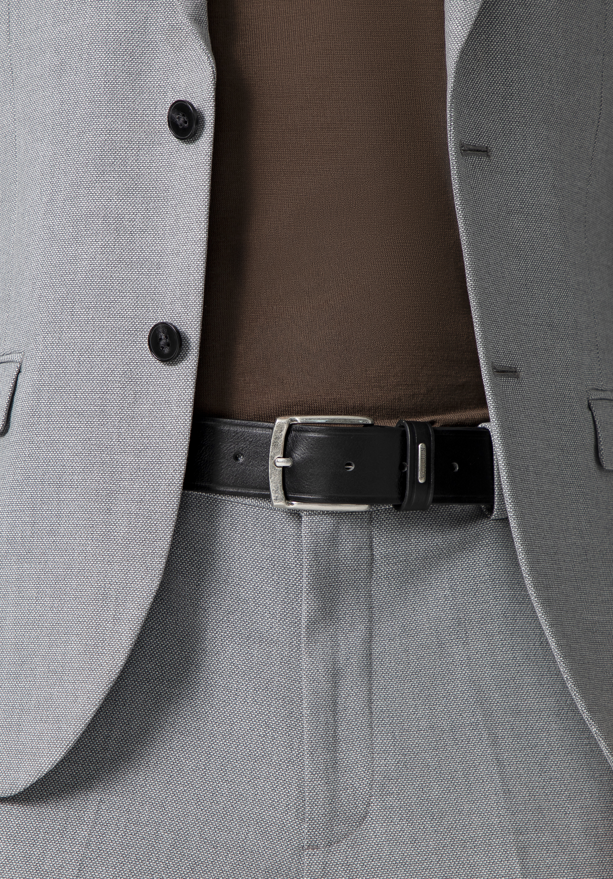 Klassischer Herrenledergürtel aus Leder, schwarz, 100-8M-908-1-11, Bild 1