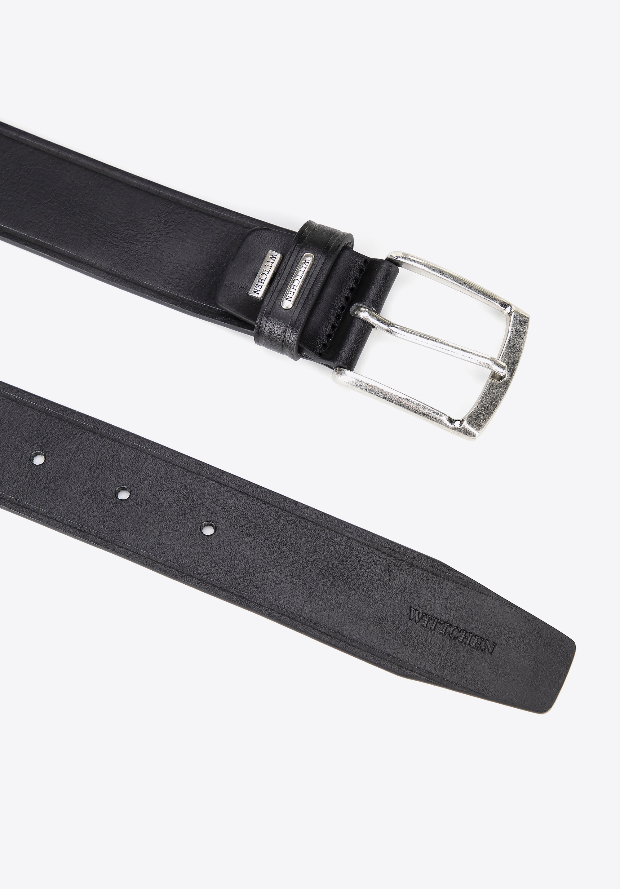 Klassischer Herrenledergürtel aus Leder, schwarz, 100-8M-908-1-12, Bild 1