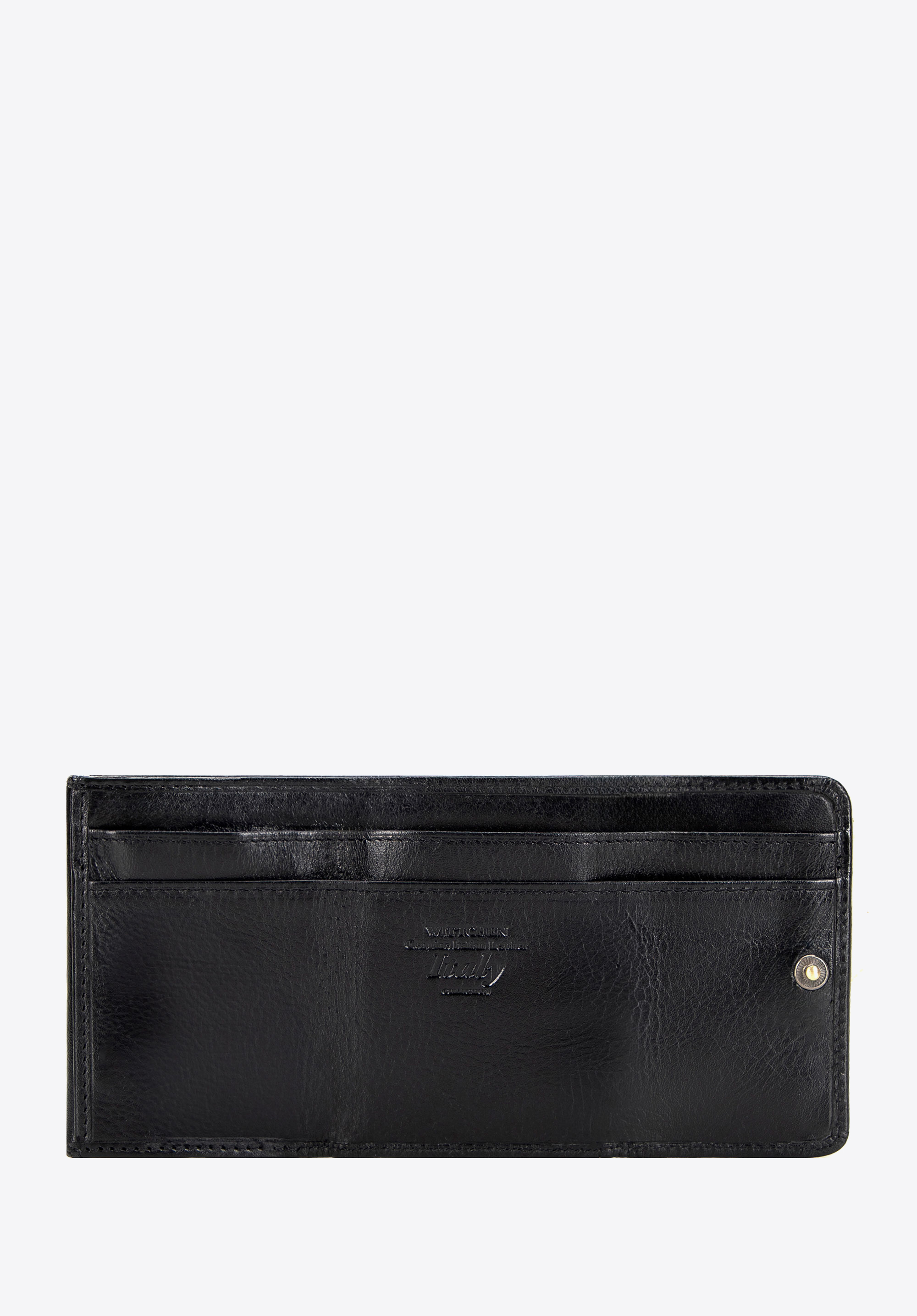 Kleine Damenbrieftasche aus Leder, schwarz, 21-1-068-L10, Bild 1